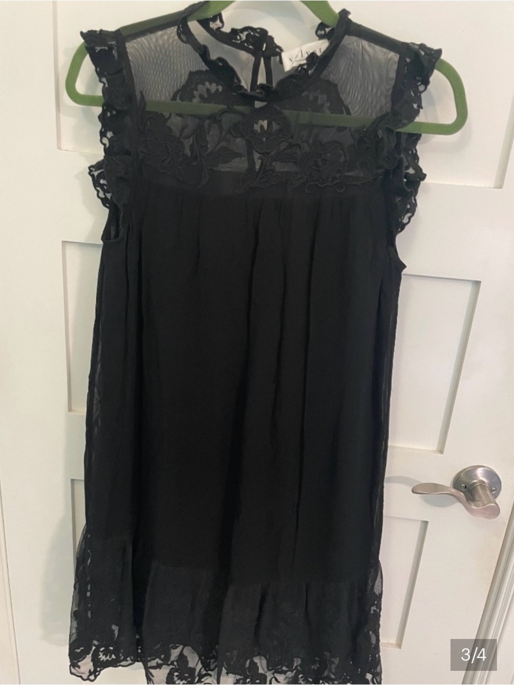 Velvet by Graham & Spencer Black Lace Sleeveless Top